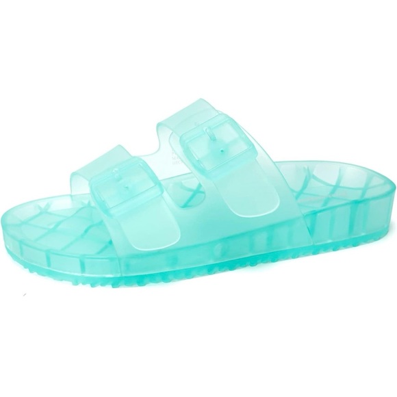 🍉 NWT | NIB • FUNKYMONKEY Women's “Jelly” Sandals • W7 • Aqua/blue - Picture 3 of 16